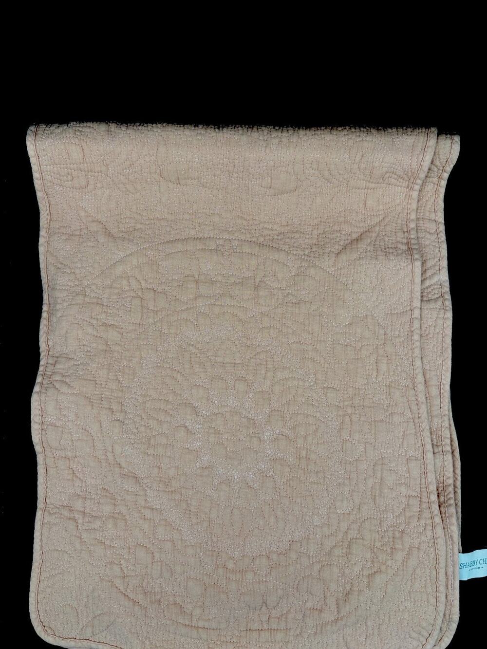Shabby Chic Dusty Rose Quilted Table Runner 14x72”